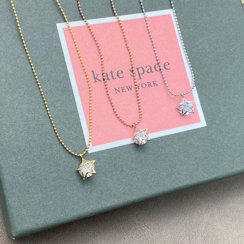 kate spade Solid Sterling Silver Five Point Star Pendant Necklace